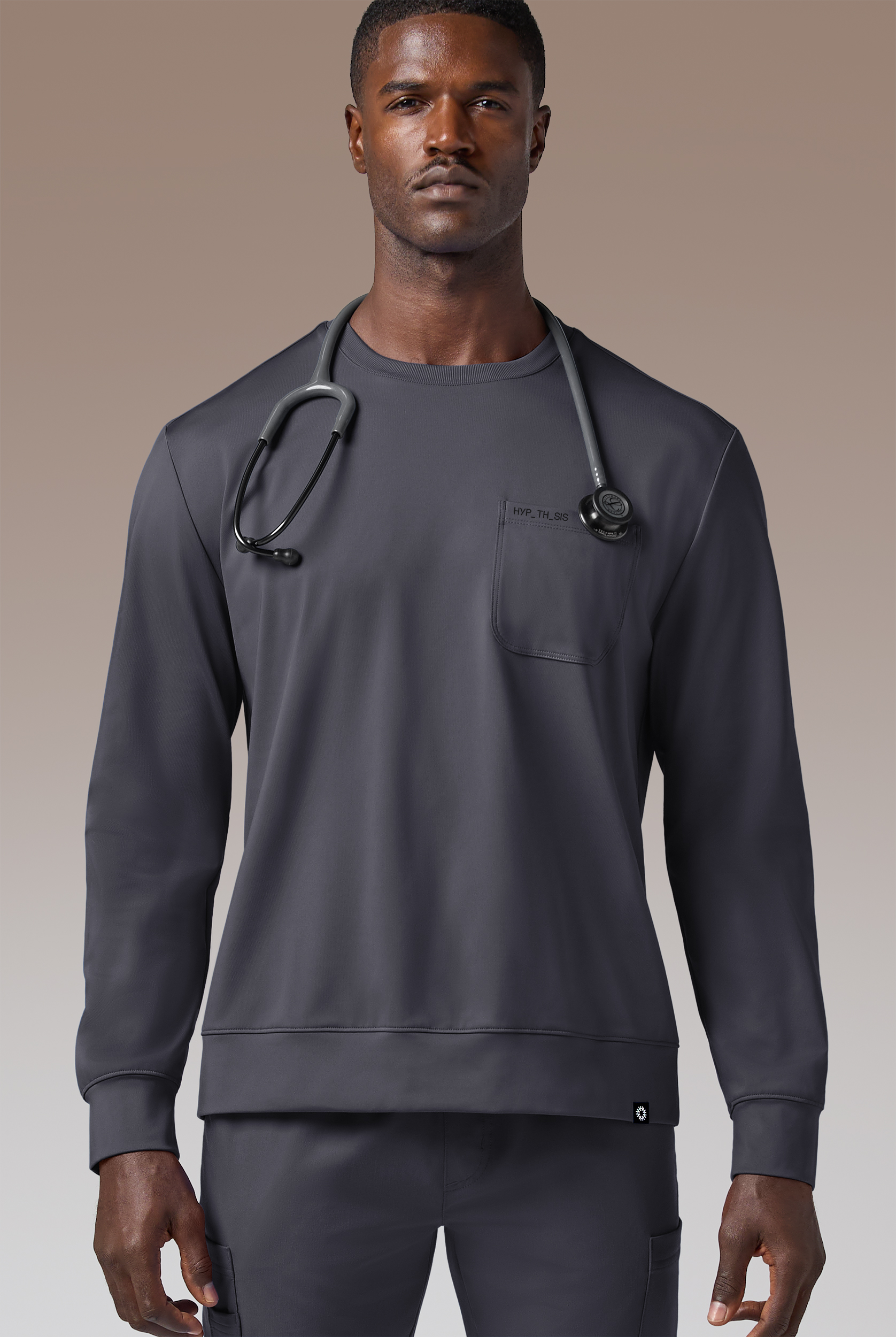 Hypothesis Omni Base Men's Knit Crew Neck Scrub Pullover